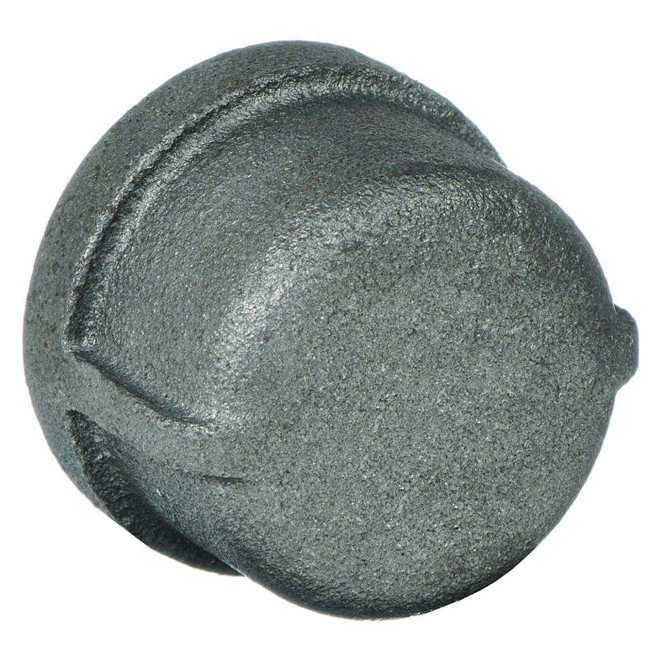 3/8" BLACK MALLEABLE IRON CAP